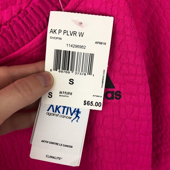 HP Adidas AKTIV pink pullover NWT - Picture 6 of 8